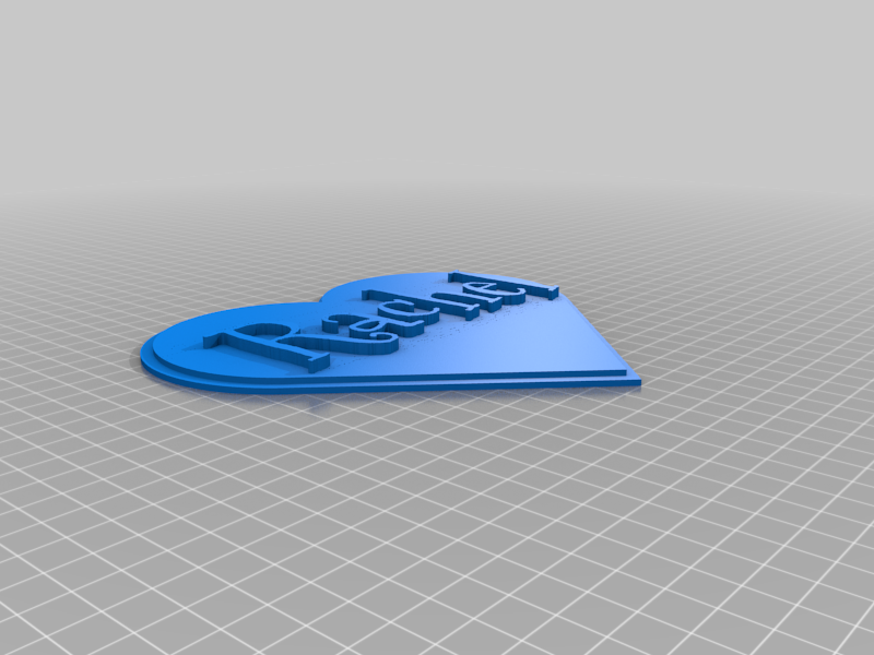 Rachel 3D heart nametag / nameplate - valentines day 14. february