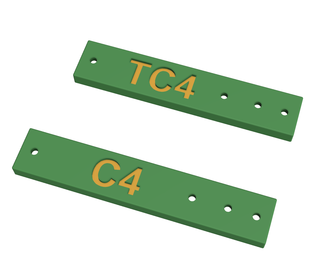 SLAB / Caliburn / TalonClaw 4 Hole Template (metric)