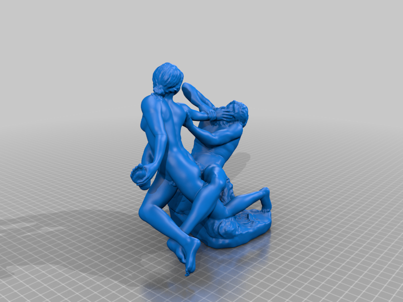 wrestling couple - hermaphrodite und satyr