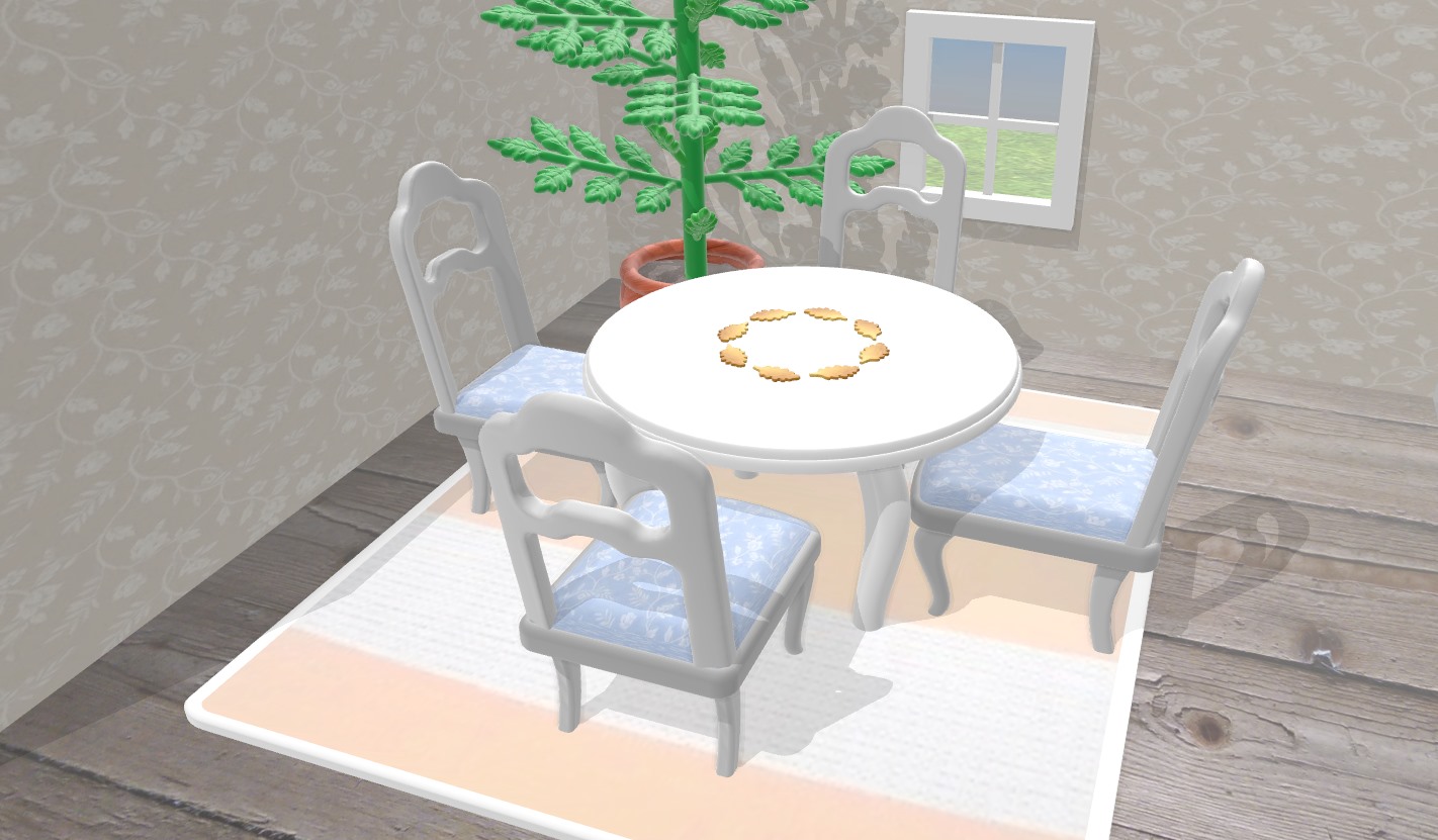 Golden oak leaf Table and Chairs