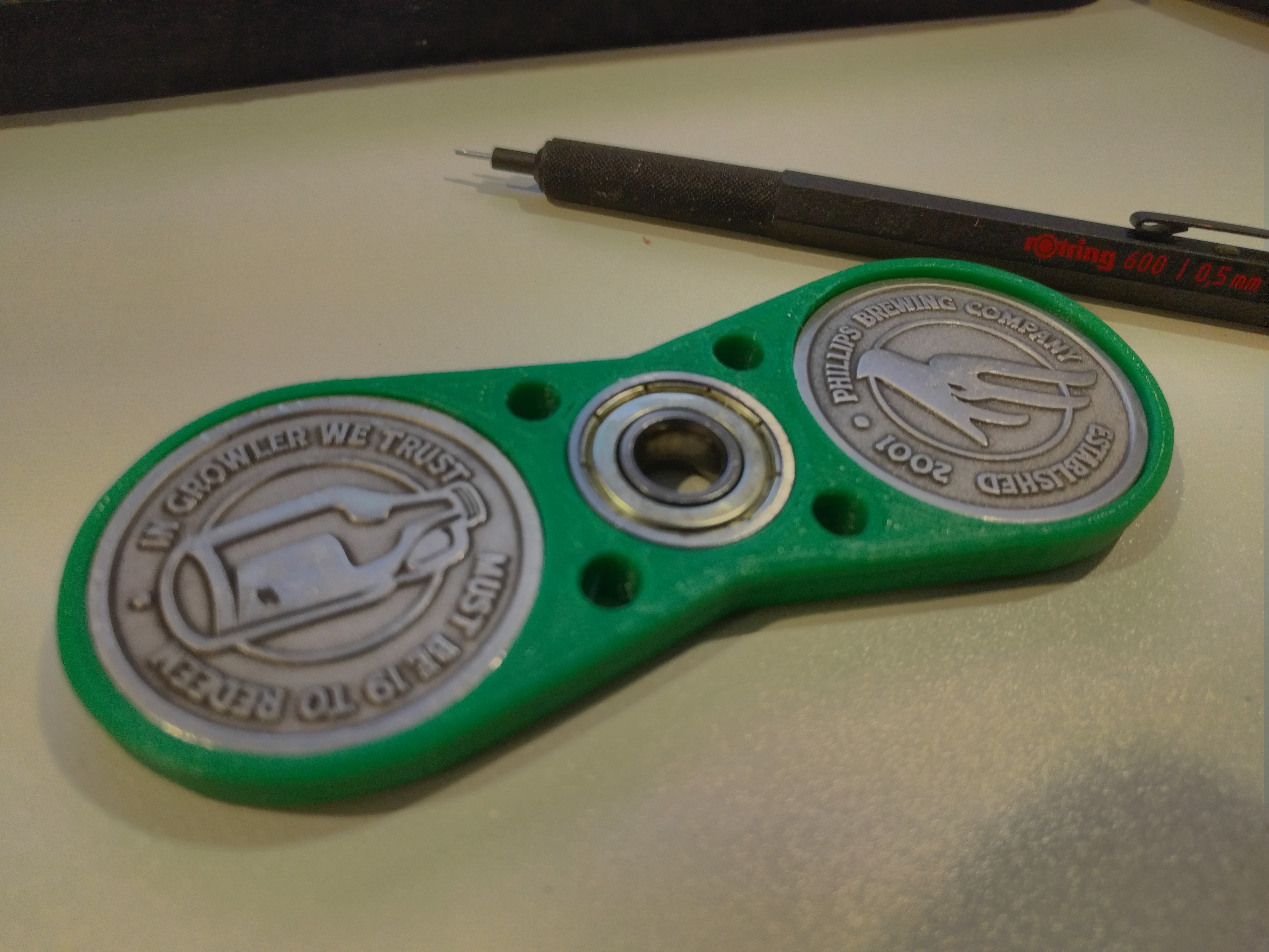 Parametric Fidget Spinner for Growler Tokens