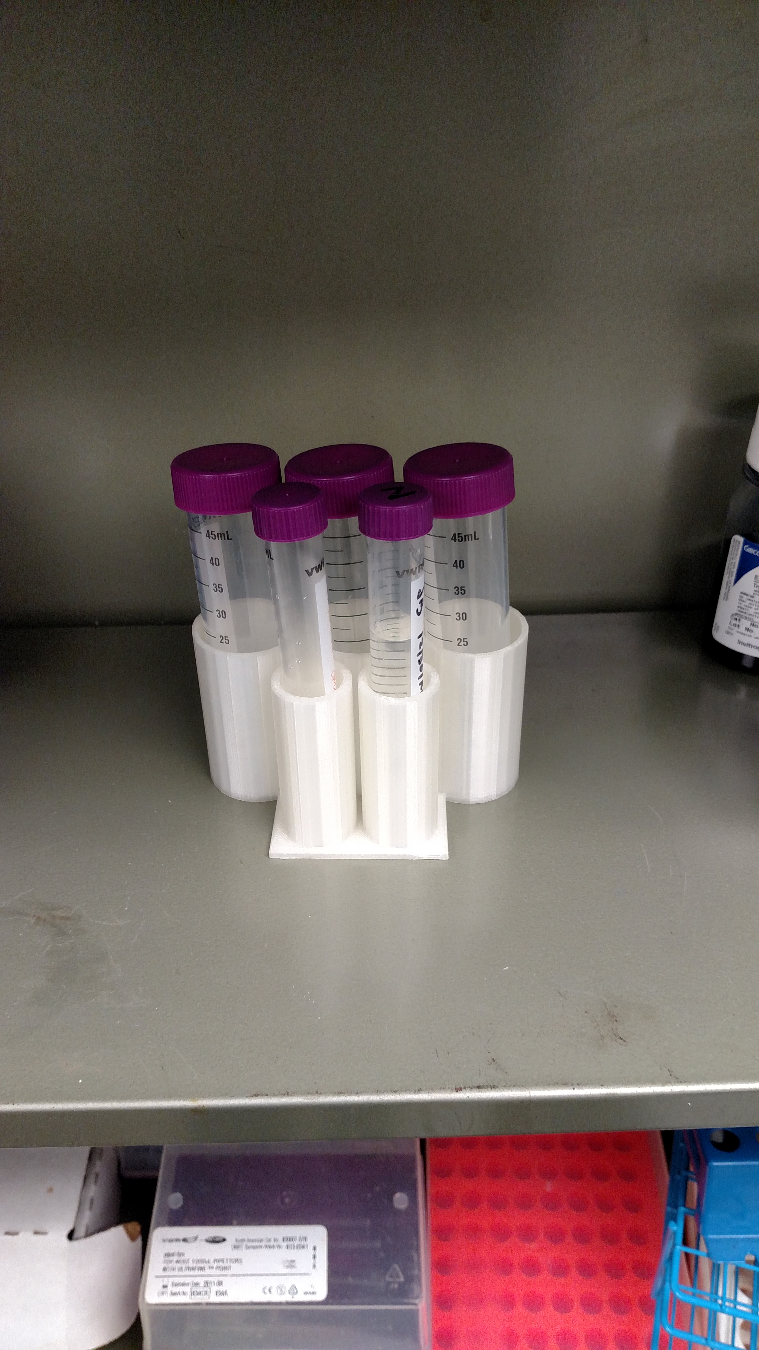 Small 50 mL and 15 mL tube rack