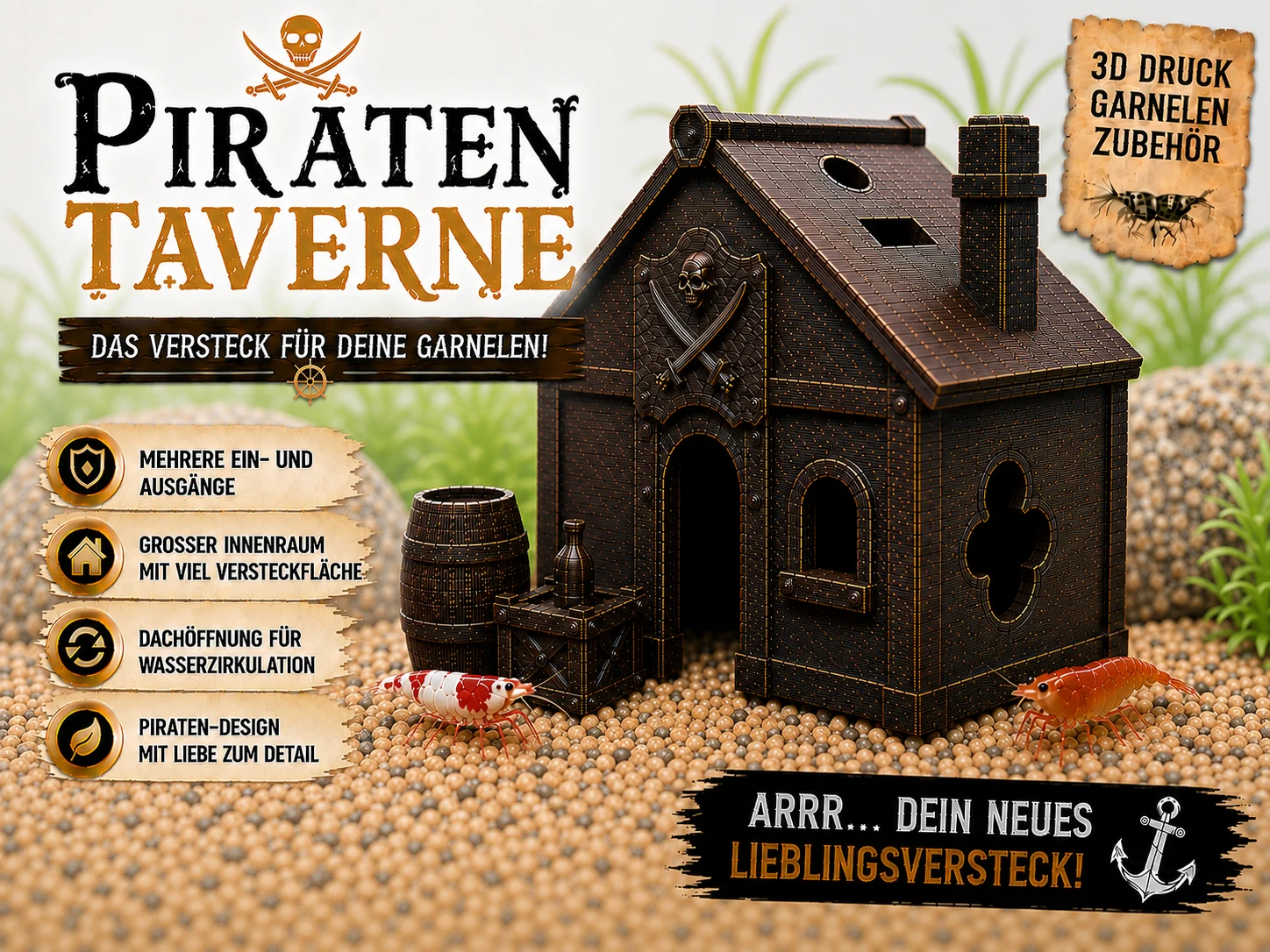 Piraten Taverne Garnelenversteck Shrimp hideout