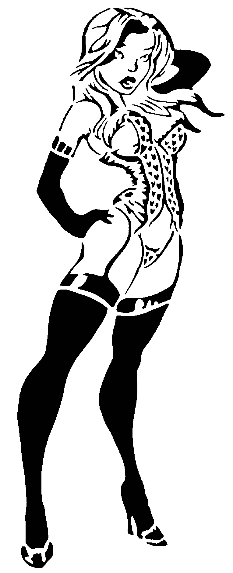 Girl stencil 15