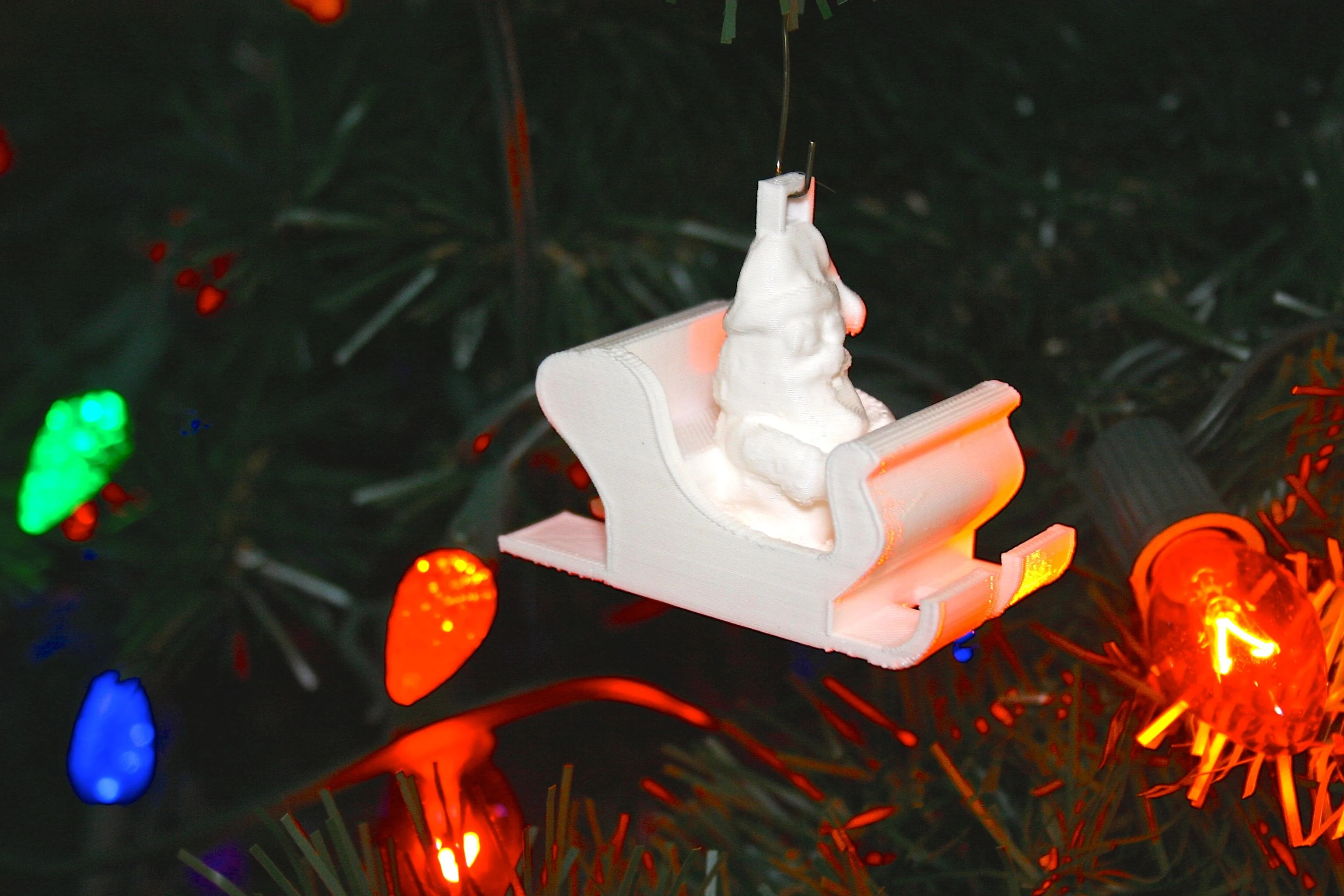 Santa Sleigh Ornament