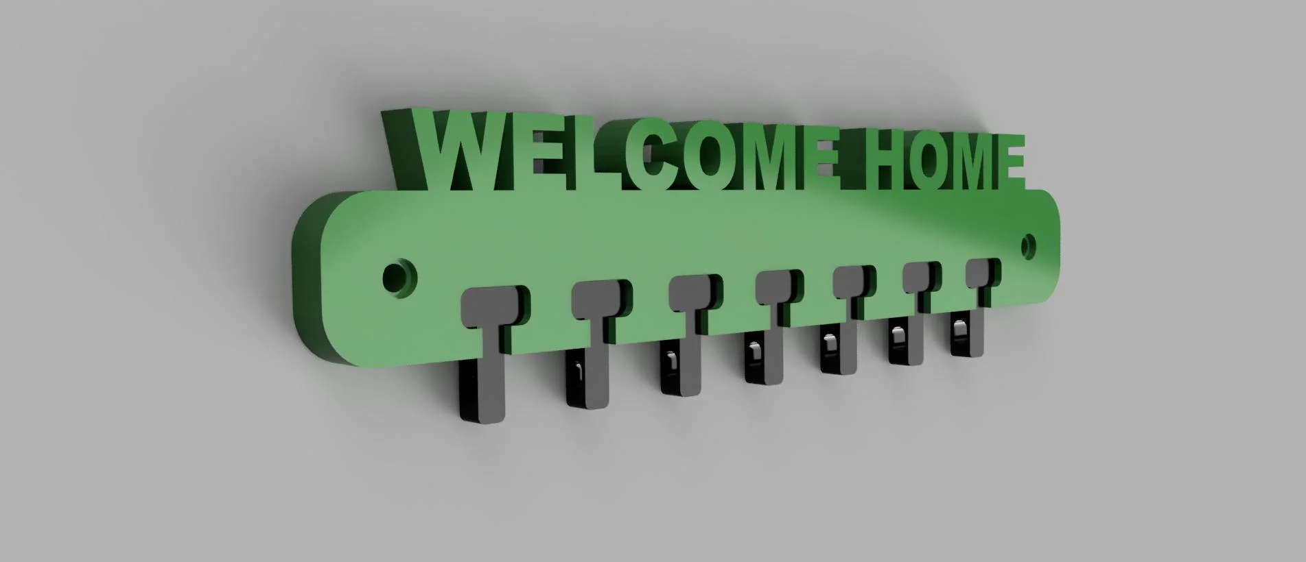 Věšák na klíče s nápisem WELCOME HOME / Key holder with the words WELCOME HOME