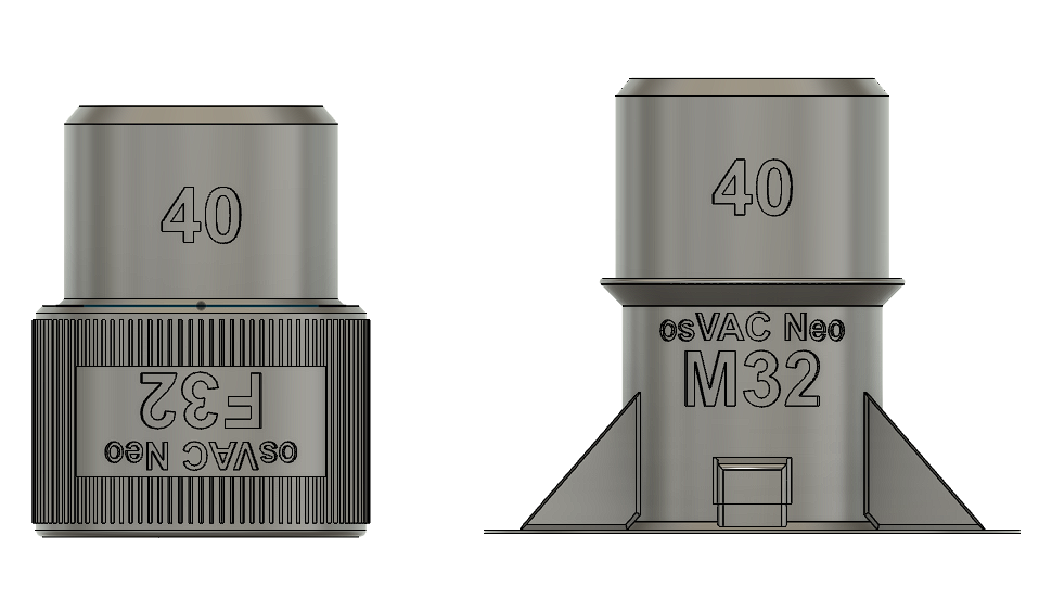 osVAC neo DN40 to M32 and DN40 to F32