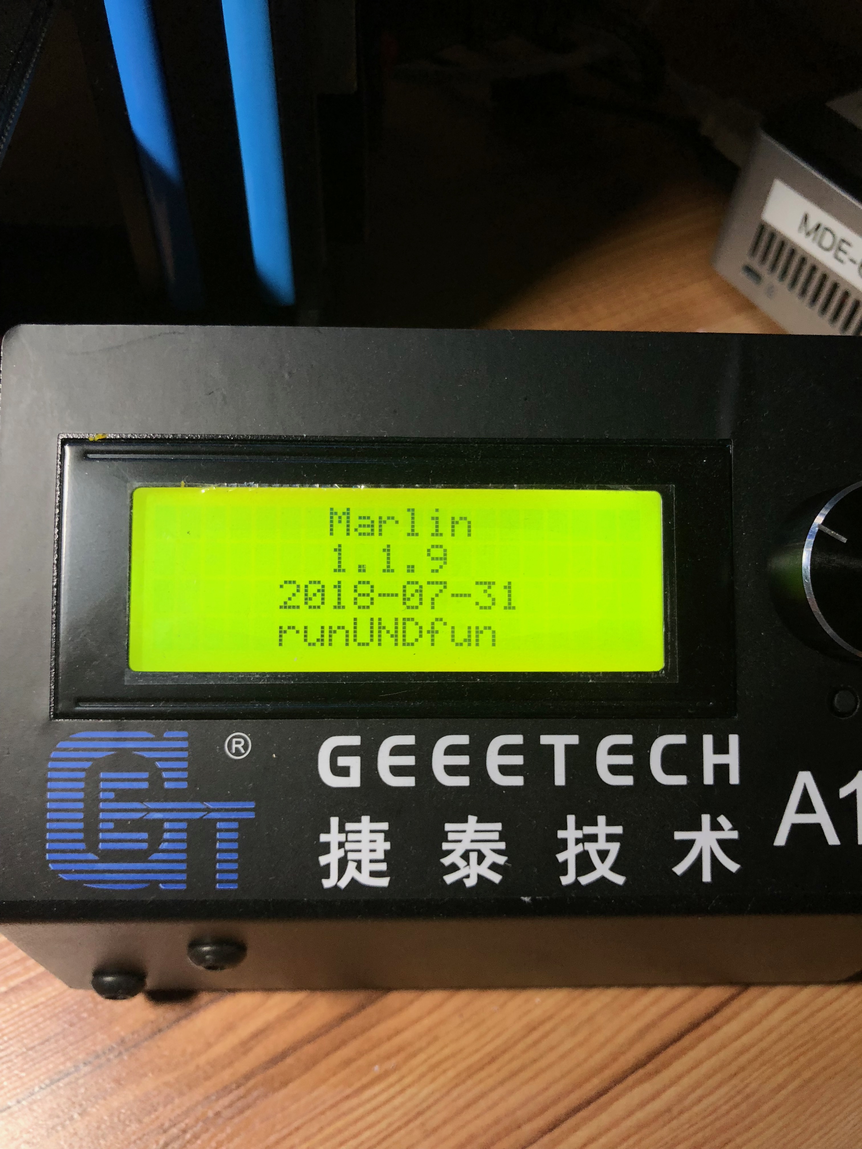 Geeetech A10 Firmware Marlin 1.1.9
