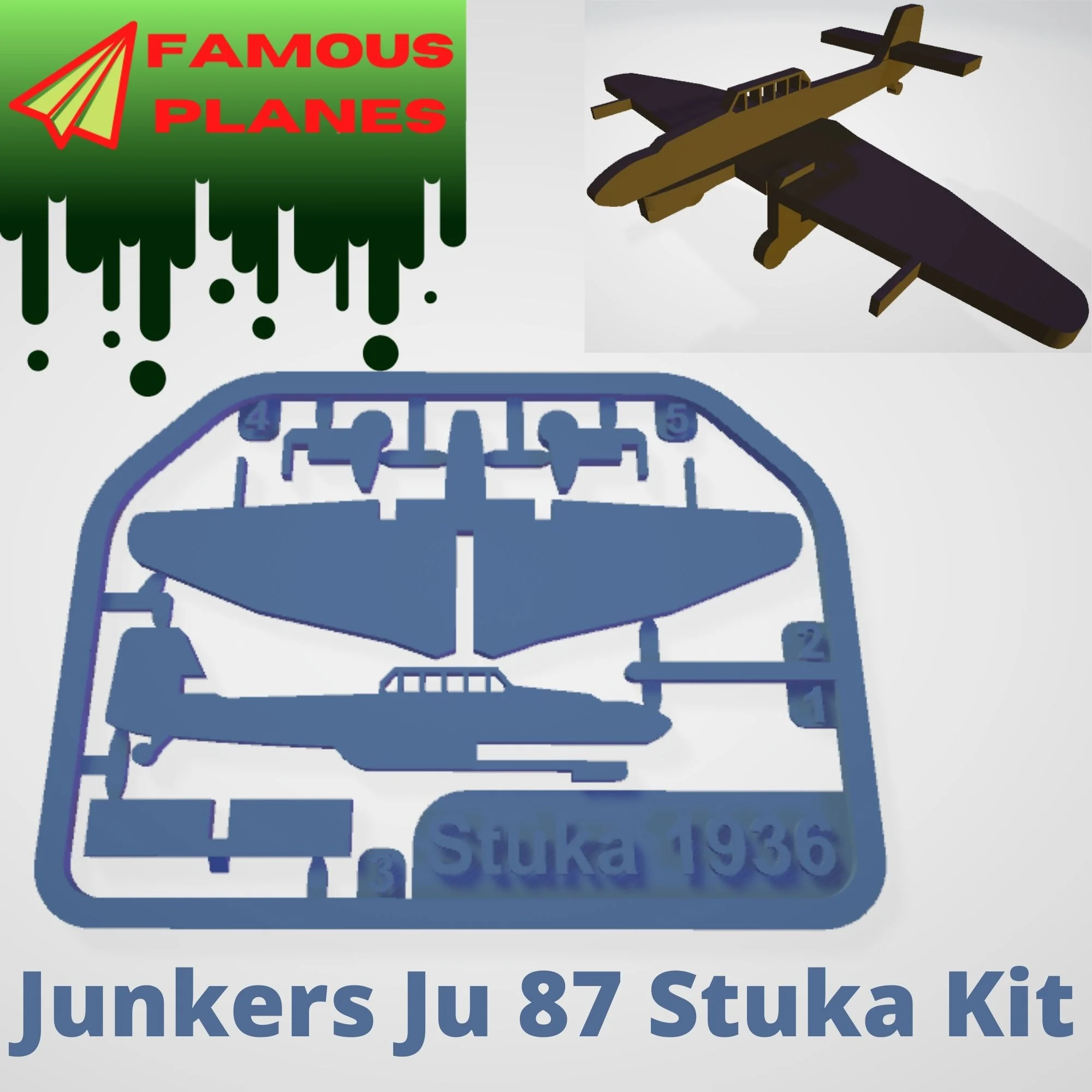 FAMOUS PLANES - Stuka Junkers Ju 87 kit card