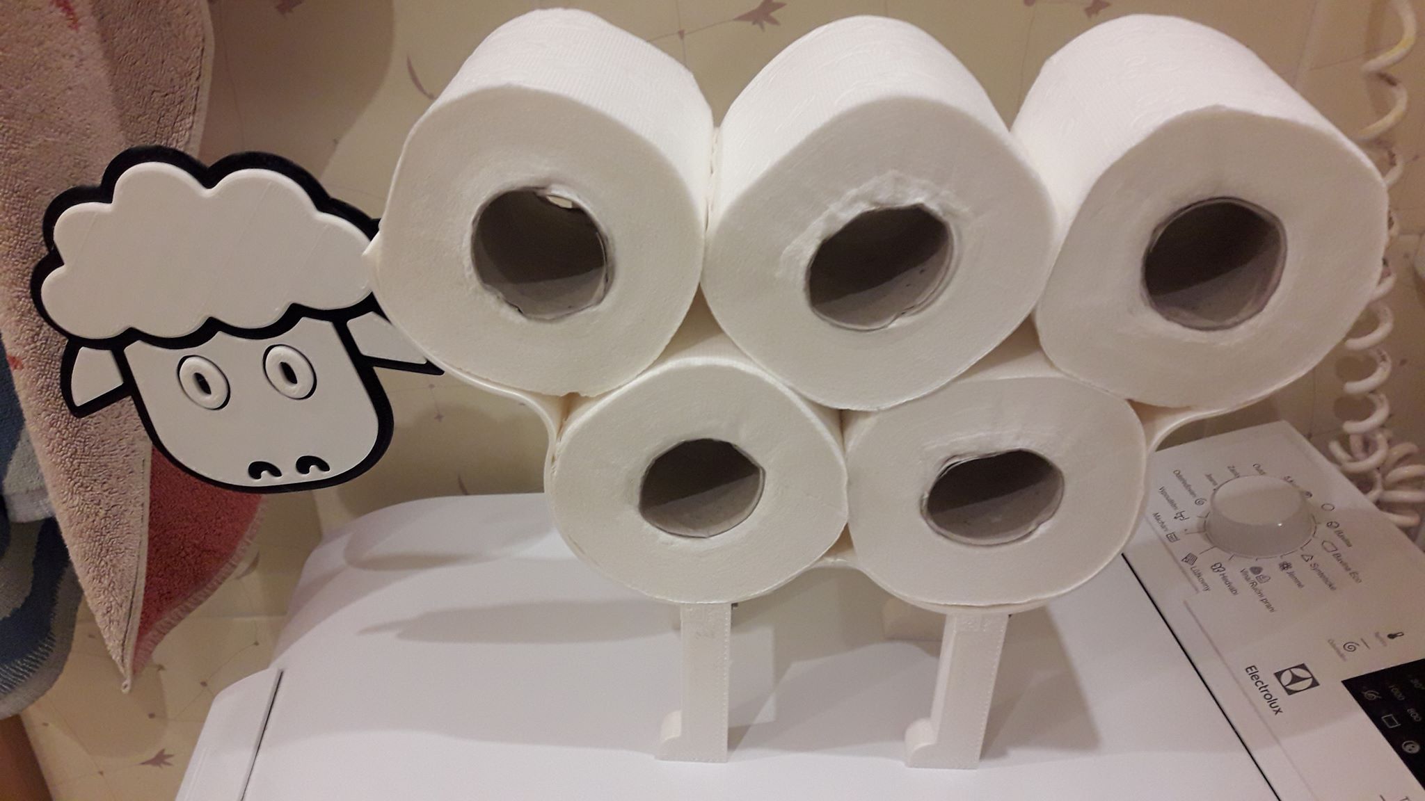 Sheep toilet paper holder