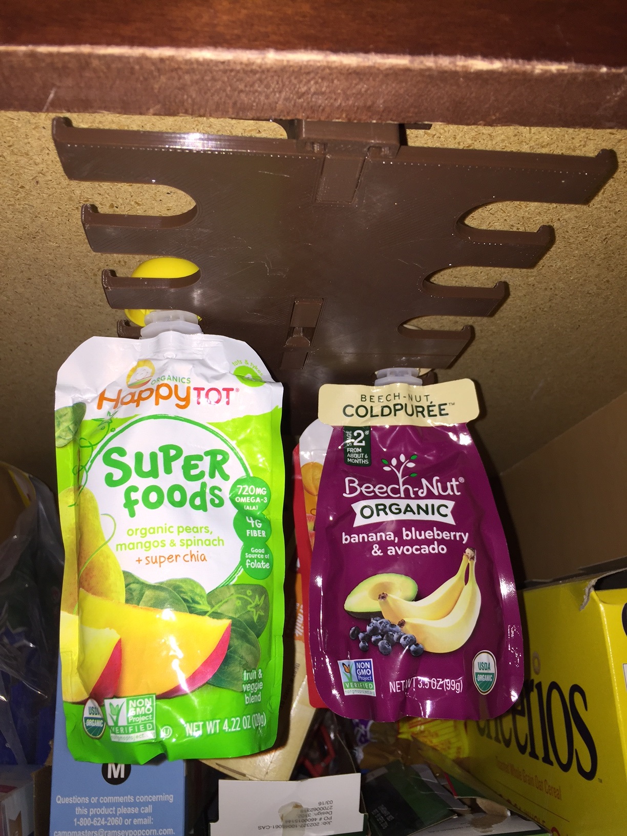 Baby Food Pouch Hanger Assembly