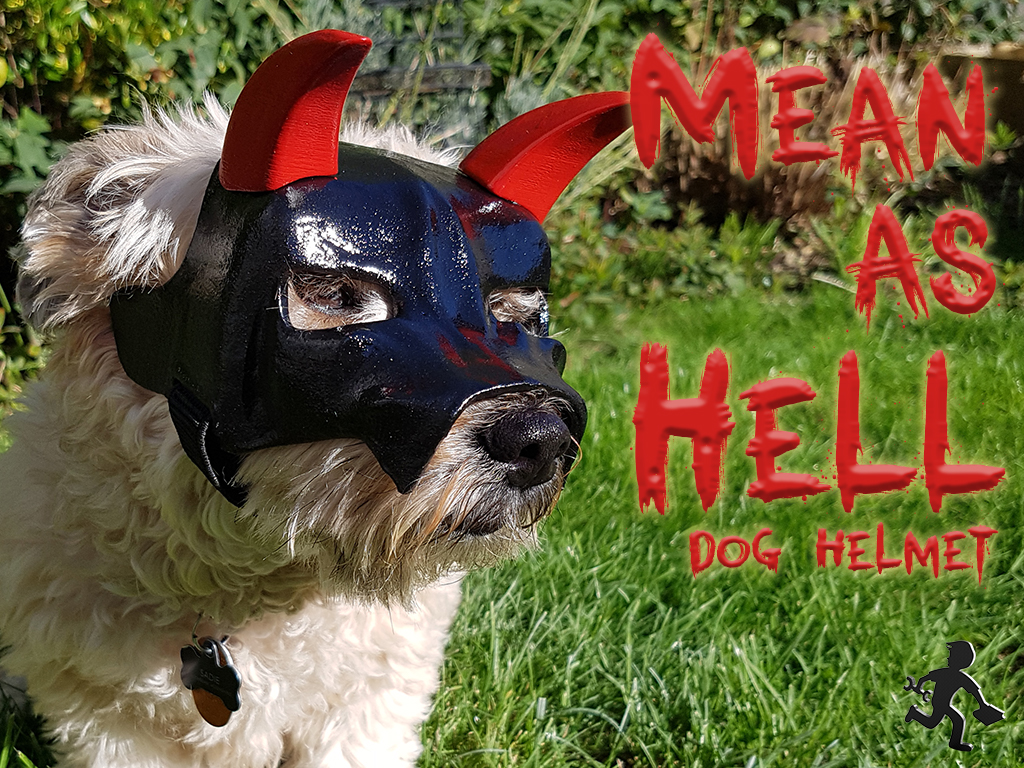 "Mean As Hell" Dog Helmet