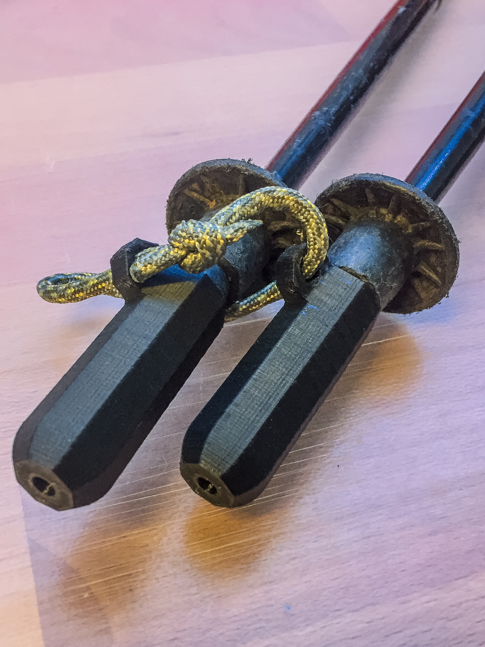 Hiking pole caps - bullet shaped