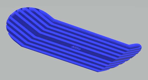 Finger snow board (teak tuning design)