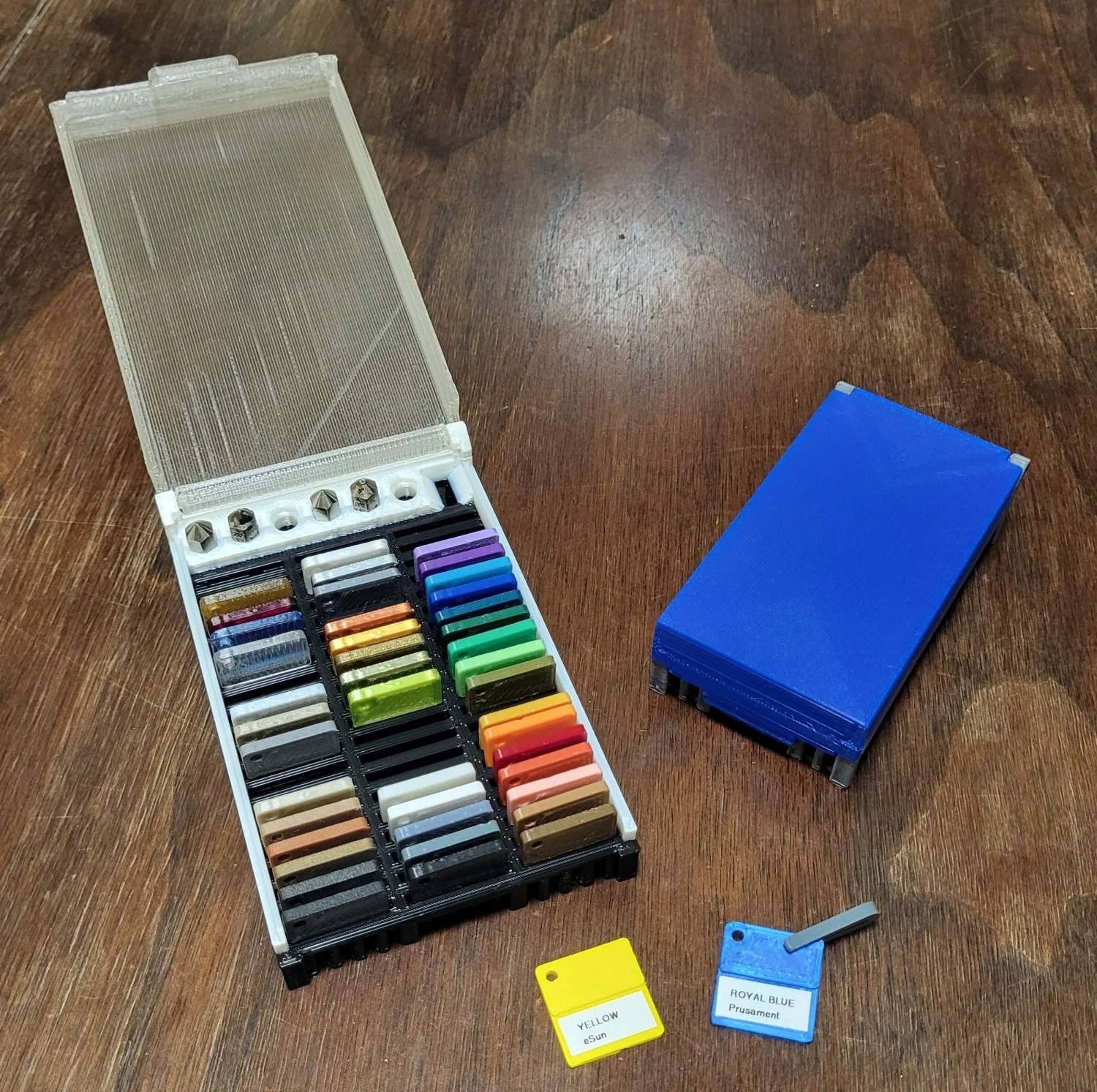 Filament Swatch and Spare Nozzle Storage Box