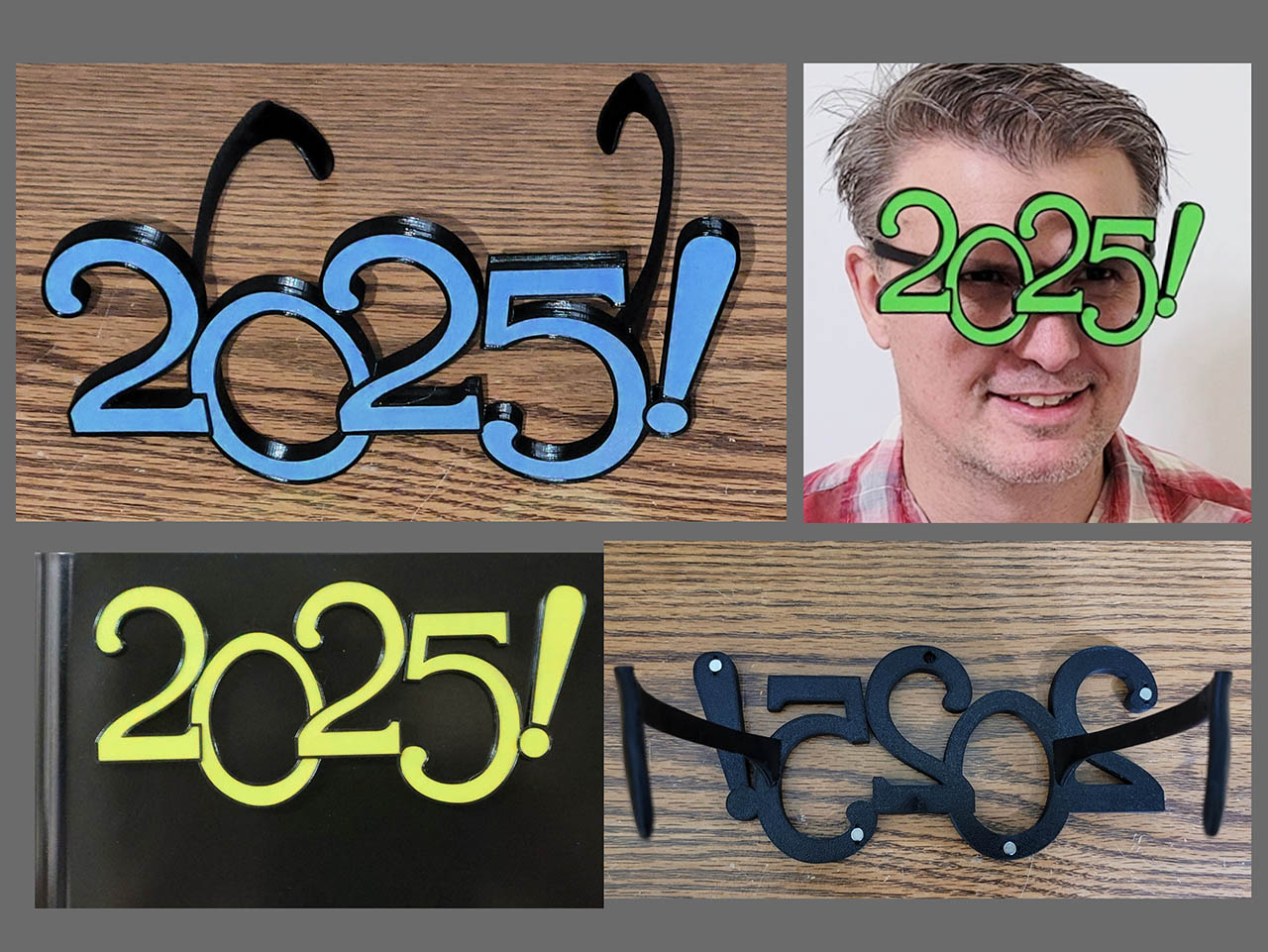 2025 New Year Eve Glasses, Graduation, Mardi Gras, Party
