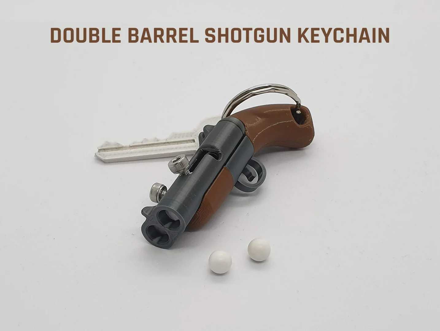 Double Barrel Shotgun Keychain