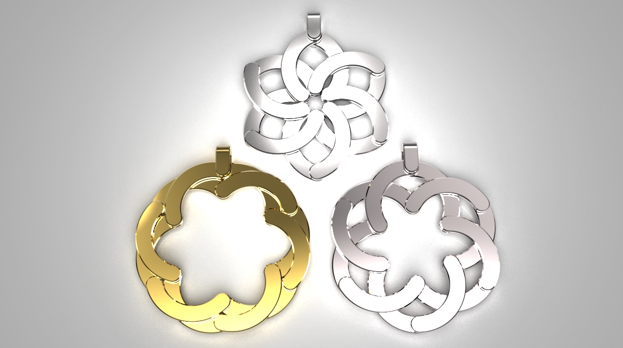Expandable flower pendant / keychain