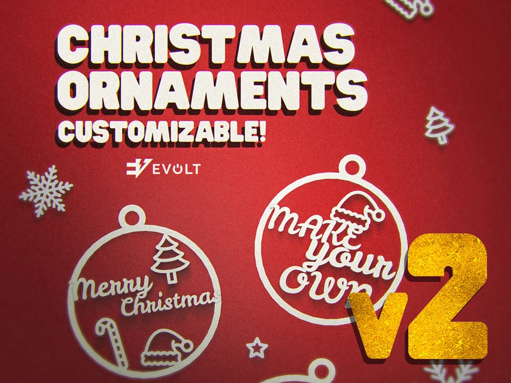 Christmas Ornament - Customizable Name & Ball KIT