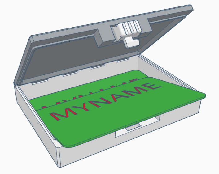 credit card box with lock V2
