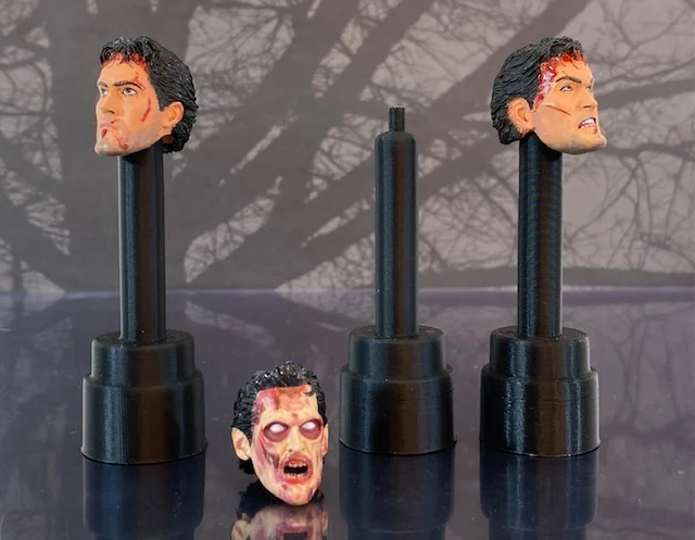 NECA Action Figure Head Stand For 7" Ultimate Ash (Evil Dead 2)         ~ Necronomicon Book Of The Dead