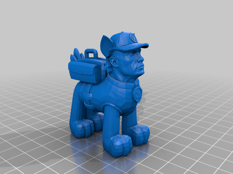 Rocky from Paw Patrol but it's The Rock instead