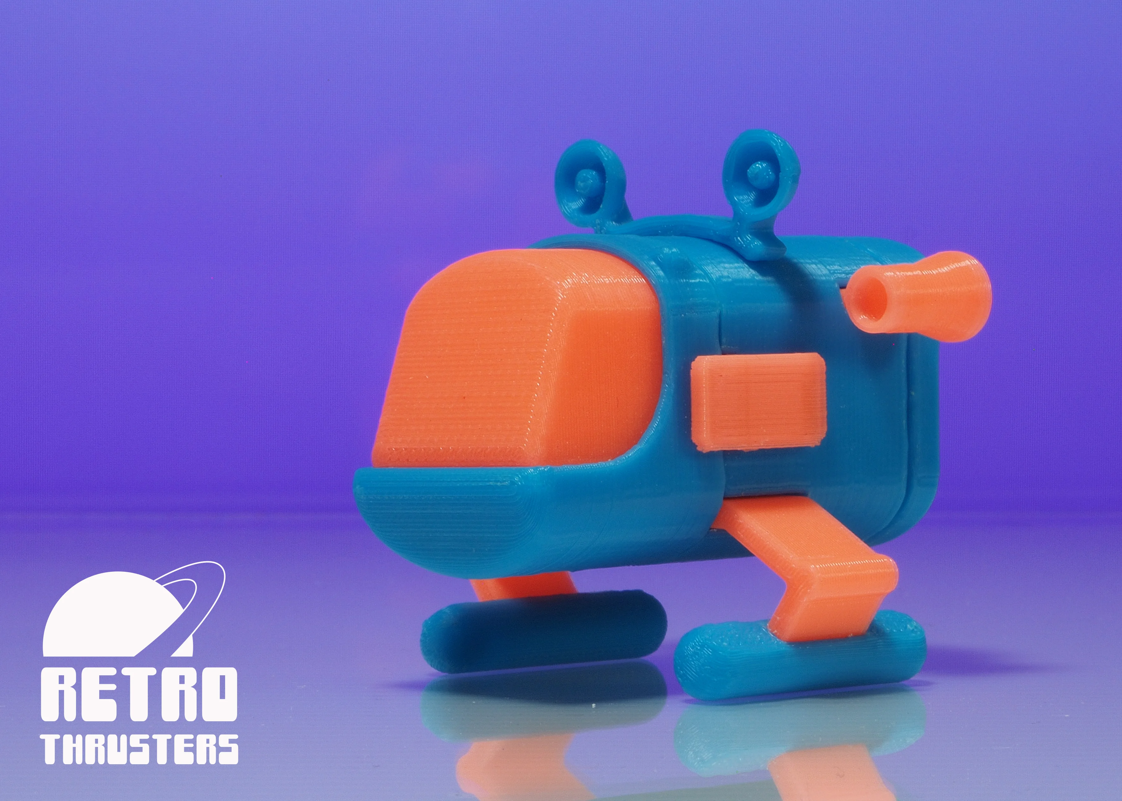 Retro Thrusters RT1 - Sci-fi spaceship toy - no supports