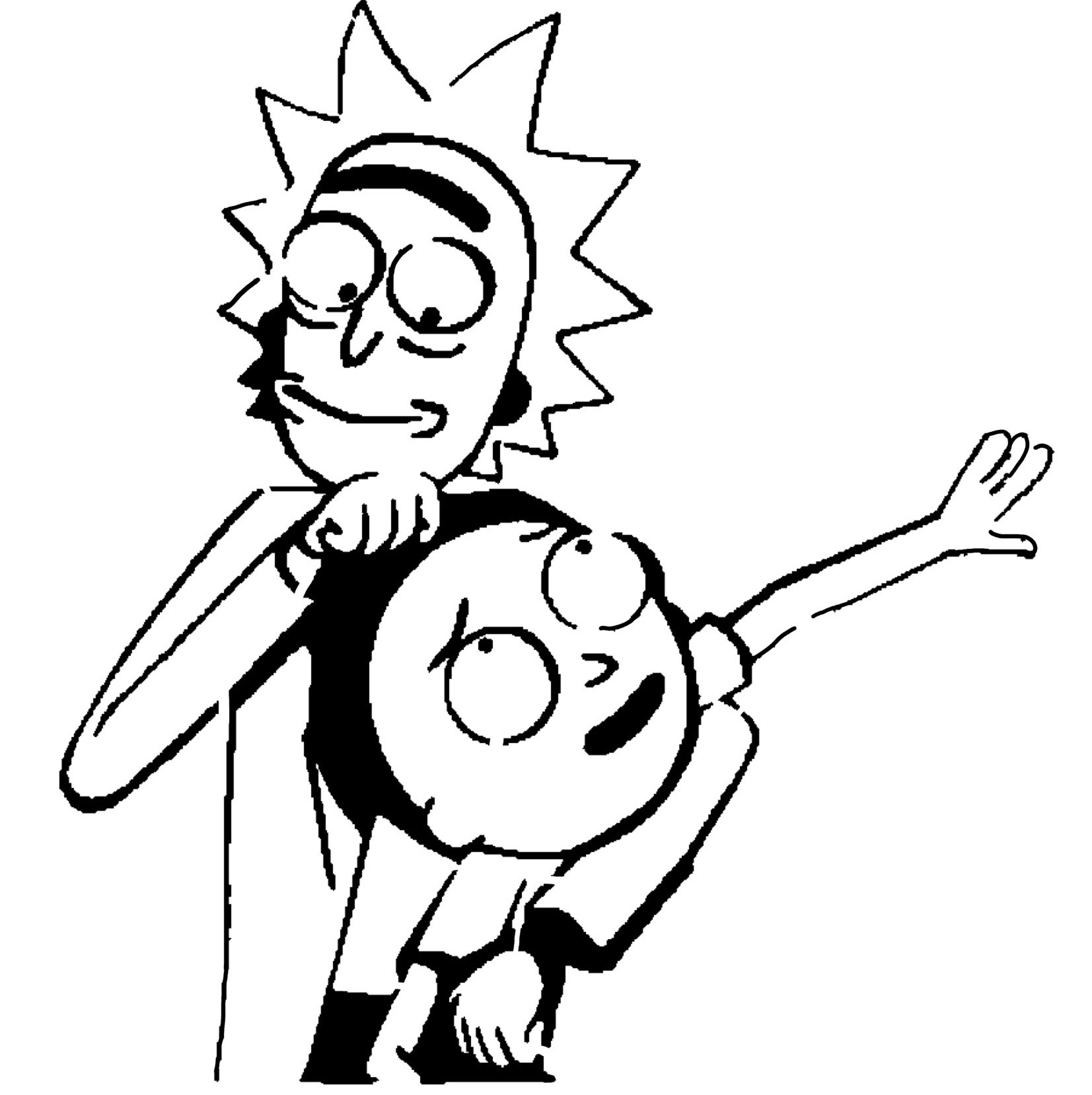 Rick and Morty stencil 2