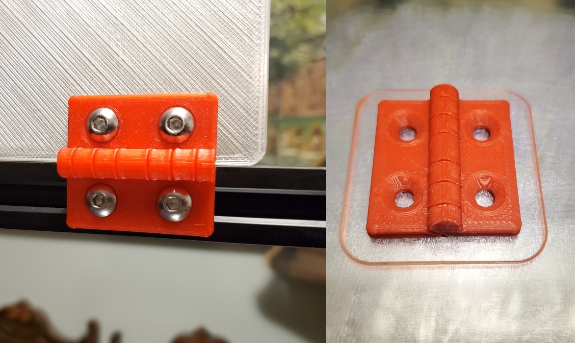 Hinge - No Hardware/NoAssembly for 80/20 20mm T-Slot Framing 40mm x 37mm