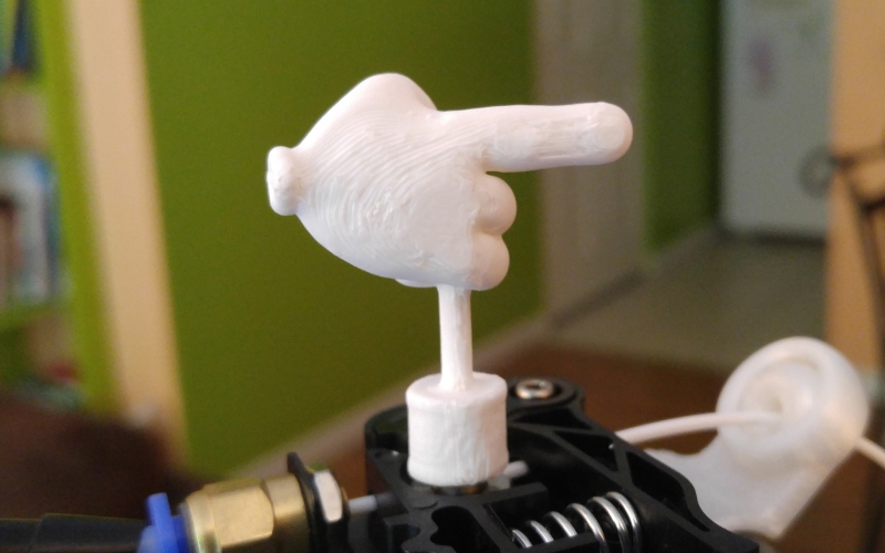 Cartoon Hand Extruder Spinner for Monoprice Select Mini