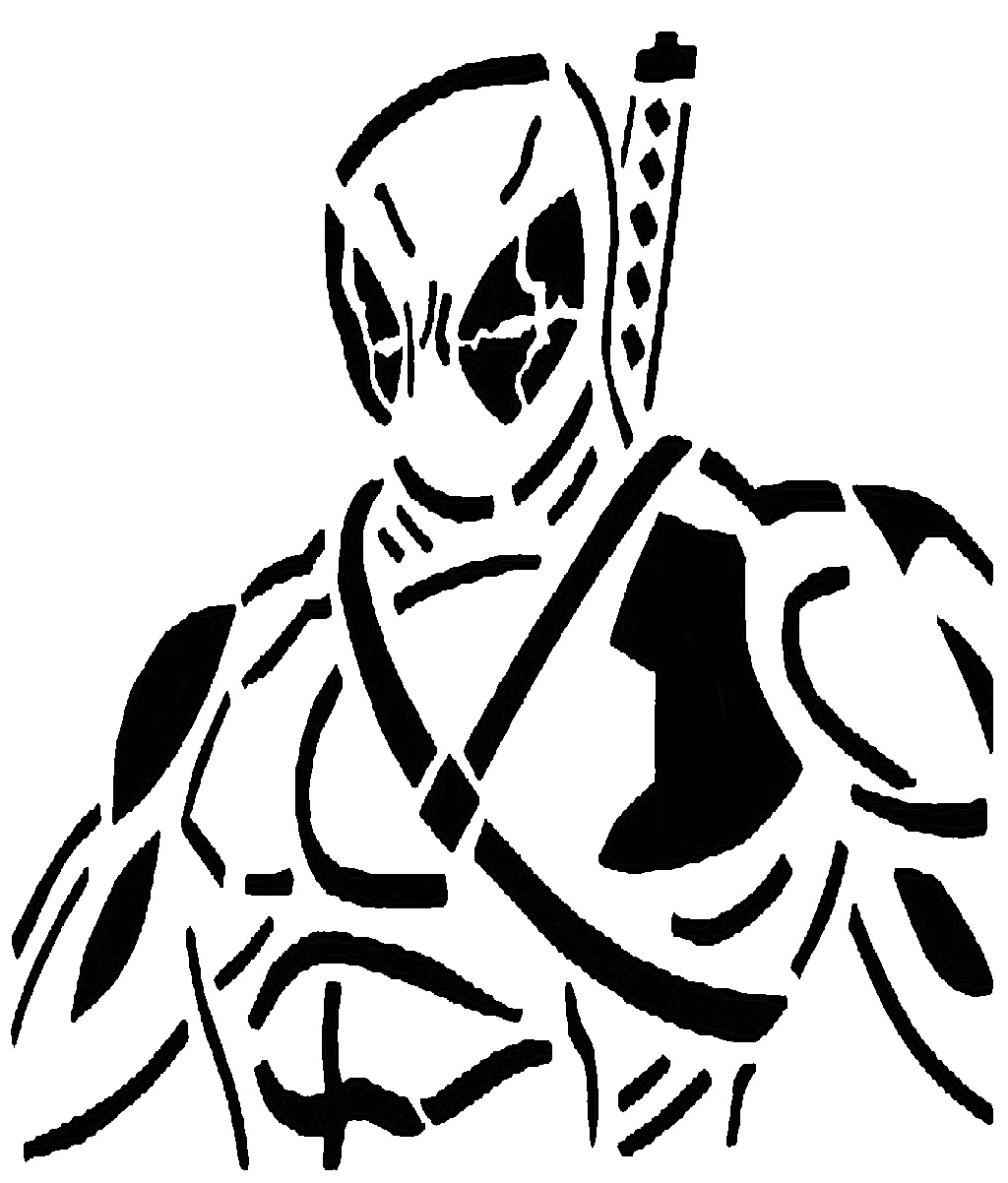 Deadpool stencil 30