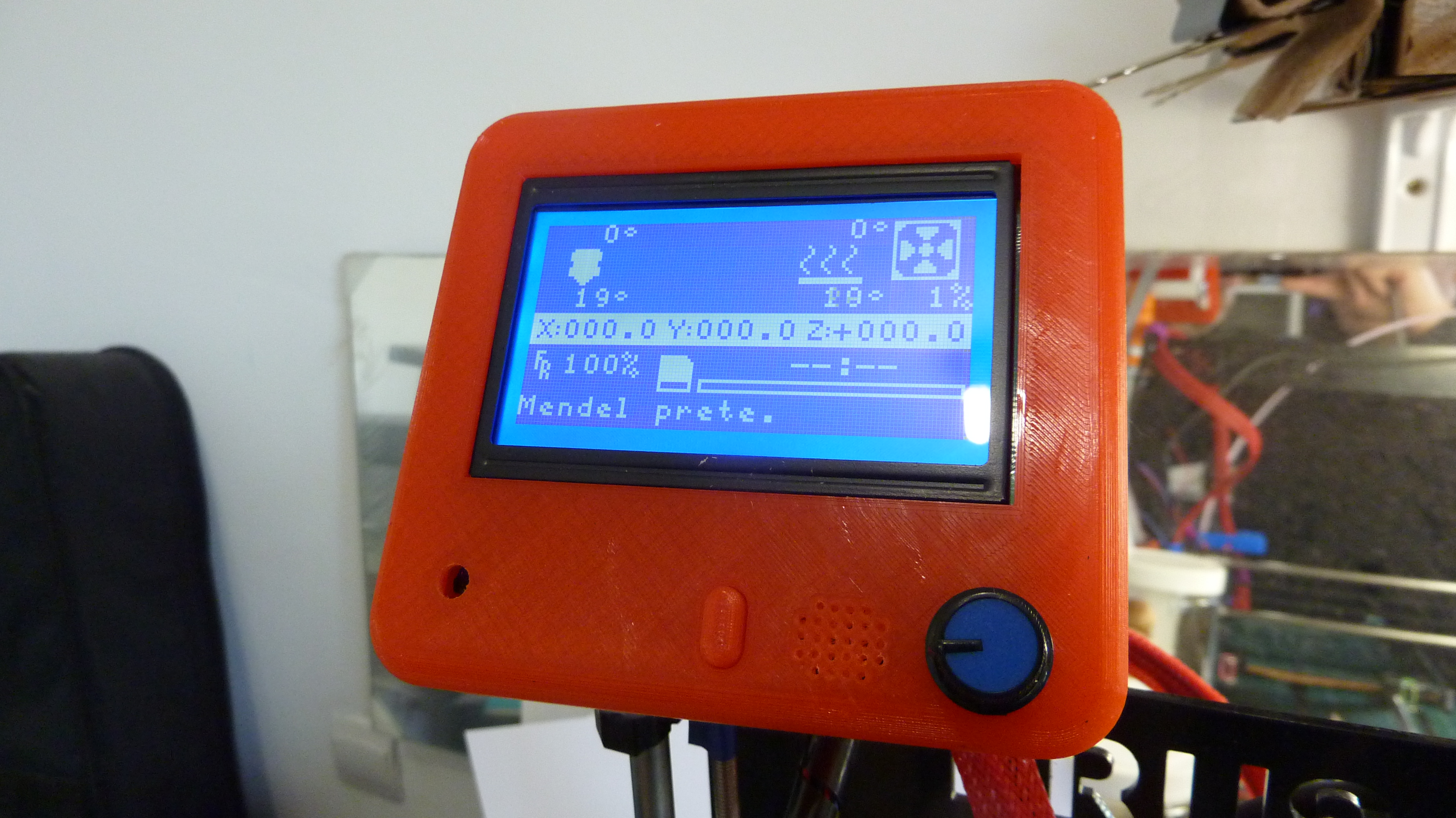 Rounded Full Graphic LCD case with SD card removal notch.