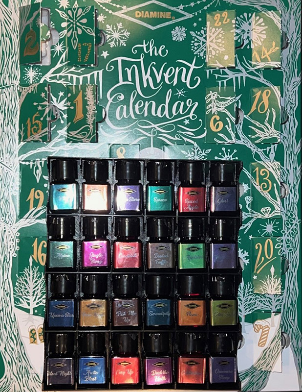 2021 22 Diamine Inkvent Calendar bottle (12ml) shelf/holder