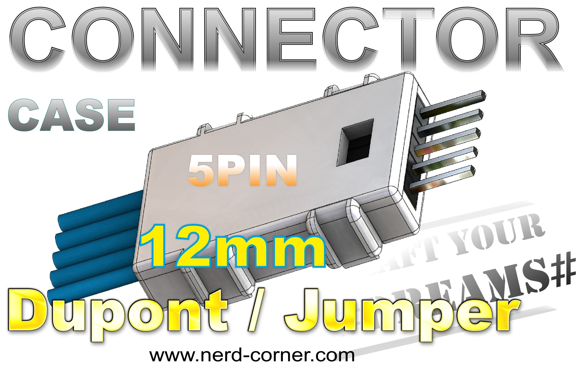 Connector housing Dupont 5Pin 12mm