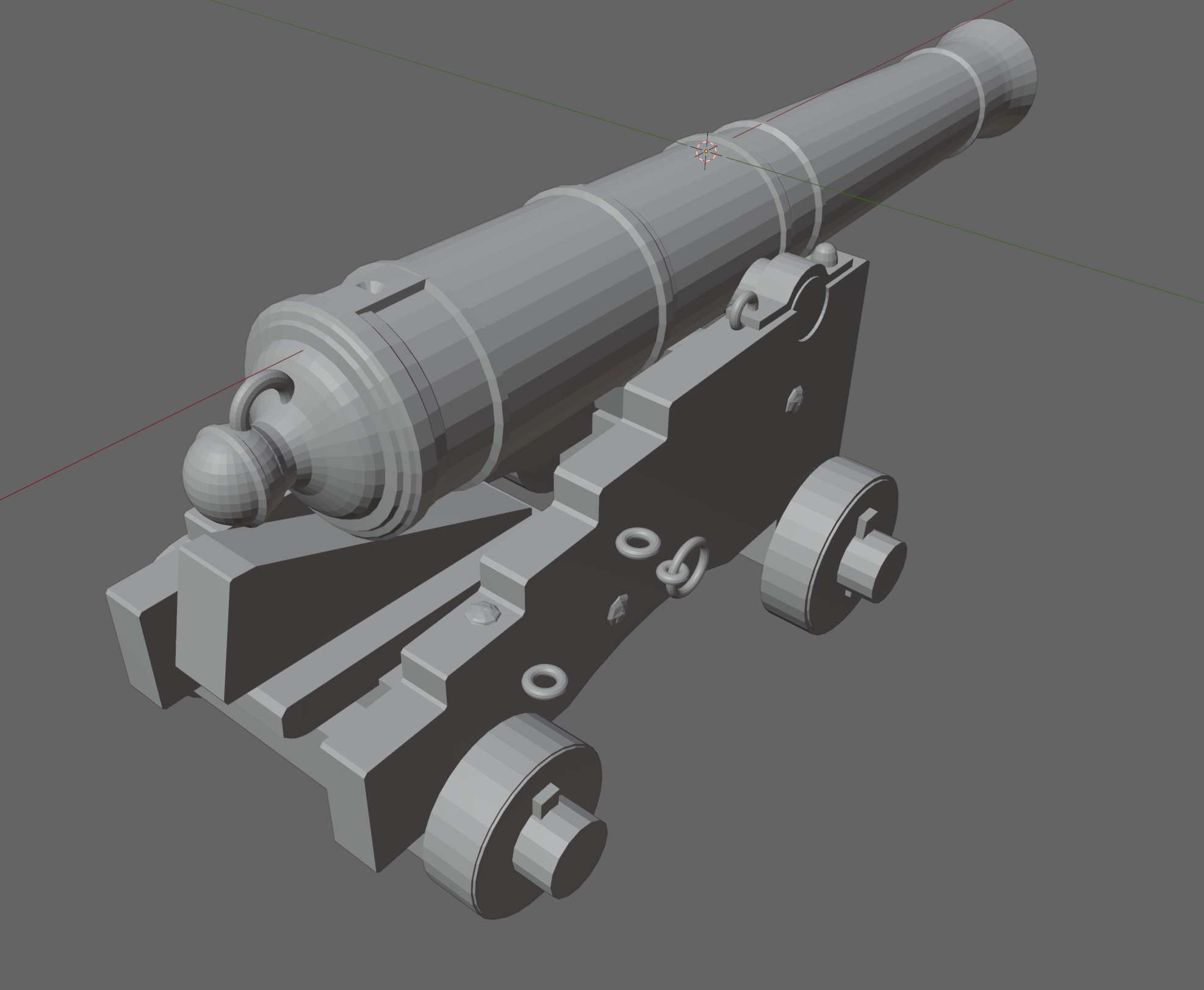 Naval 24 pound cannon, 4 parts kit