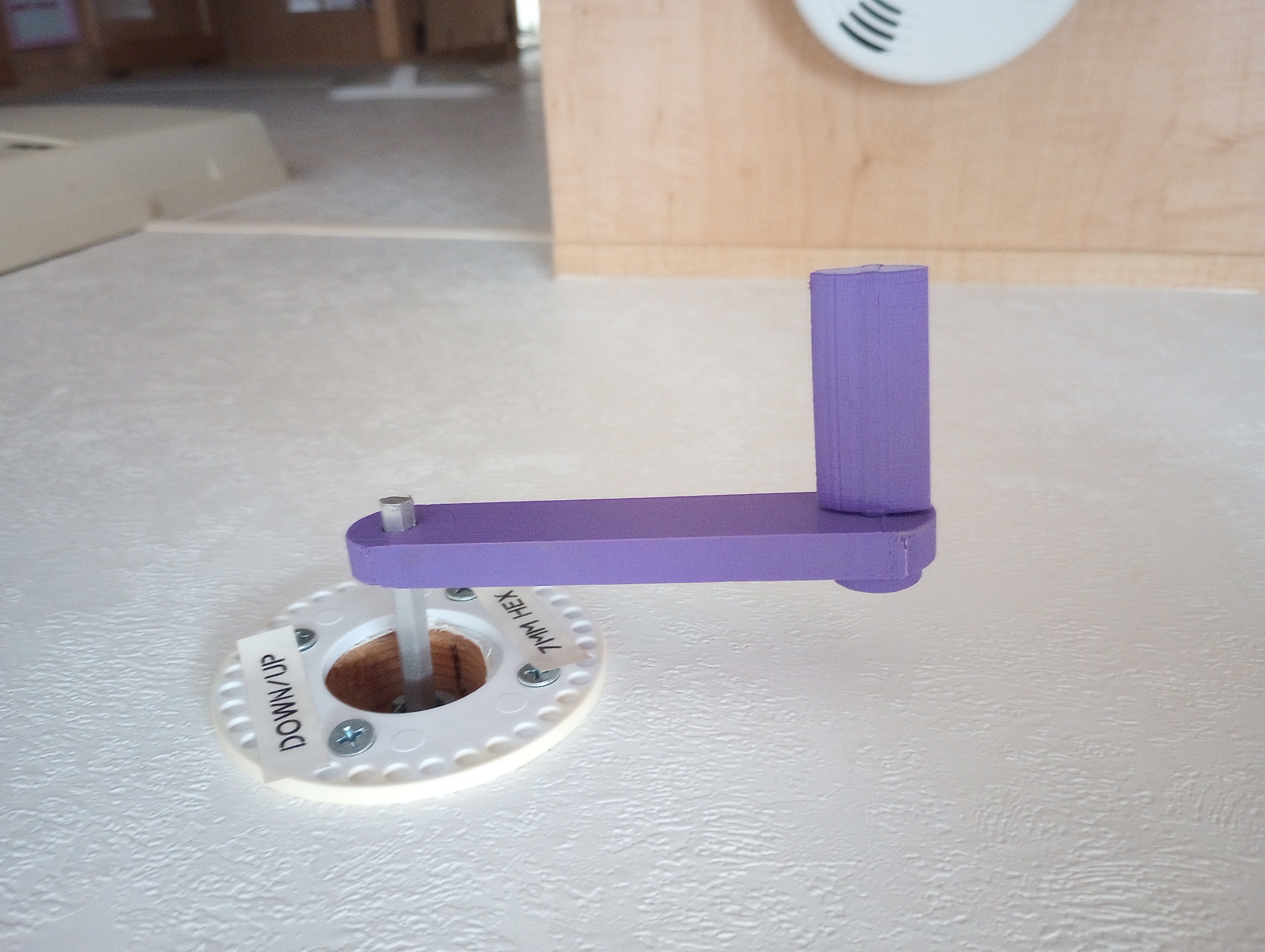 print-in-place RV TV rooftop antenna crank handle