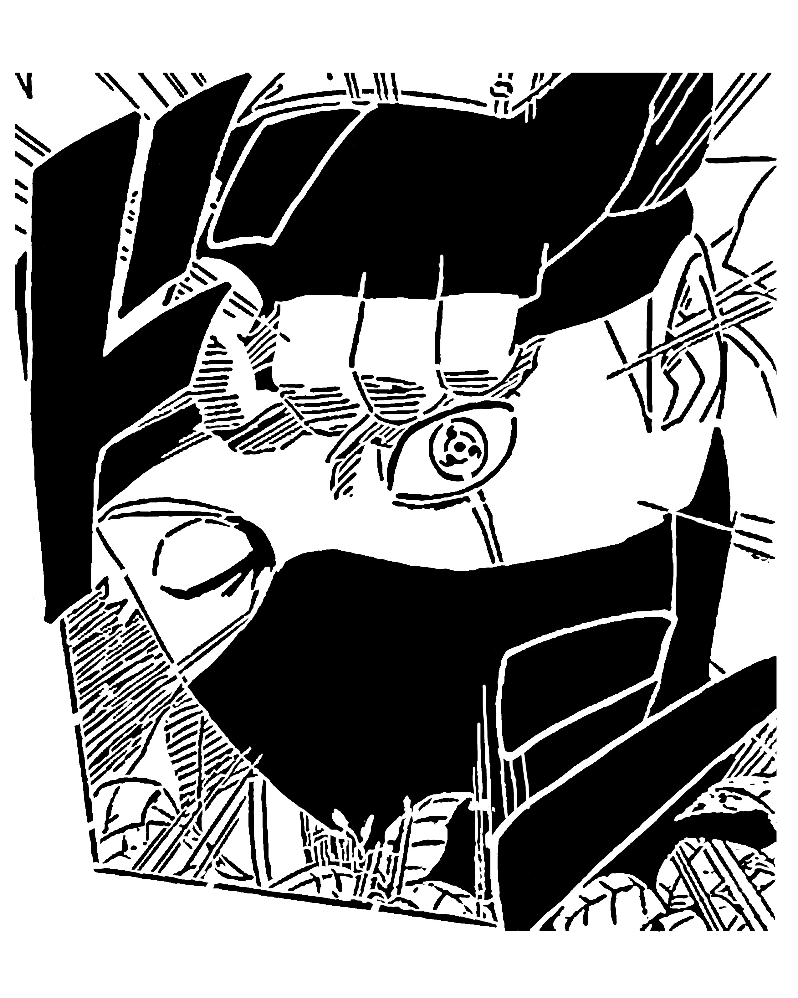 Kakashi Hatake stencil 2