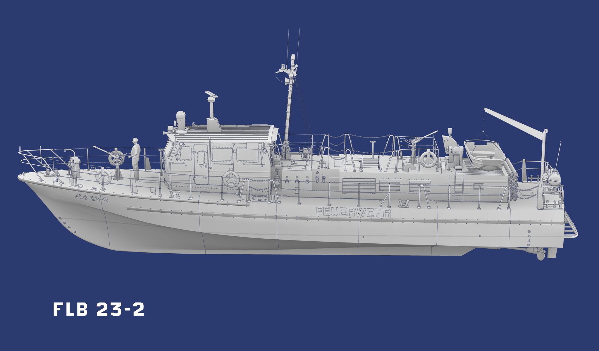 Fireboat FLB 23-2: Ship's hull