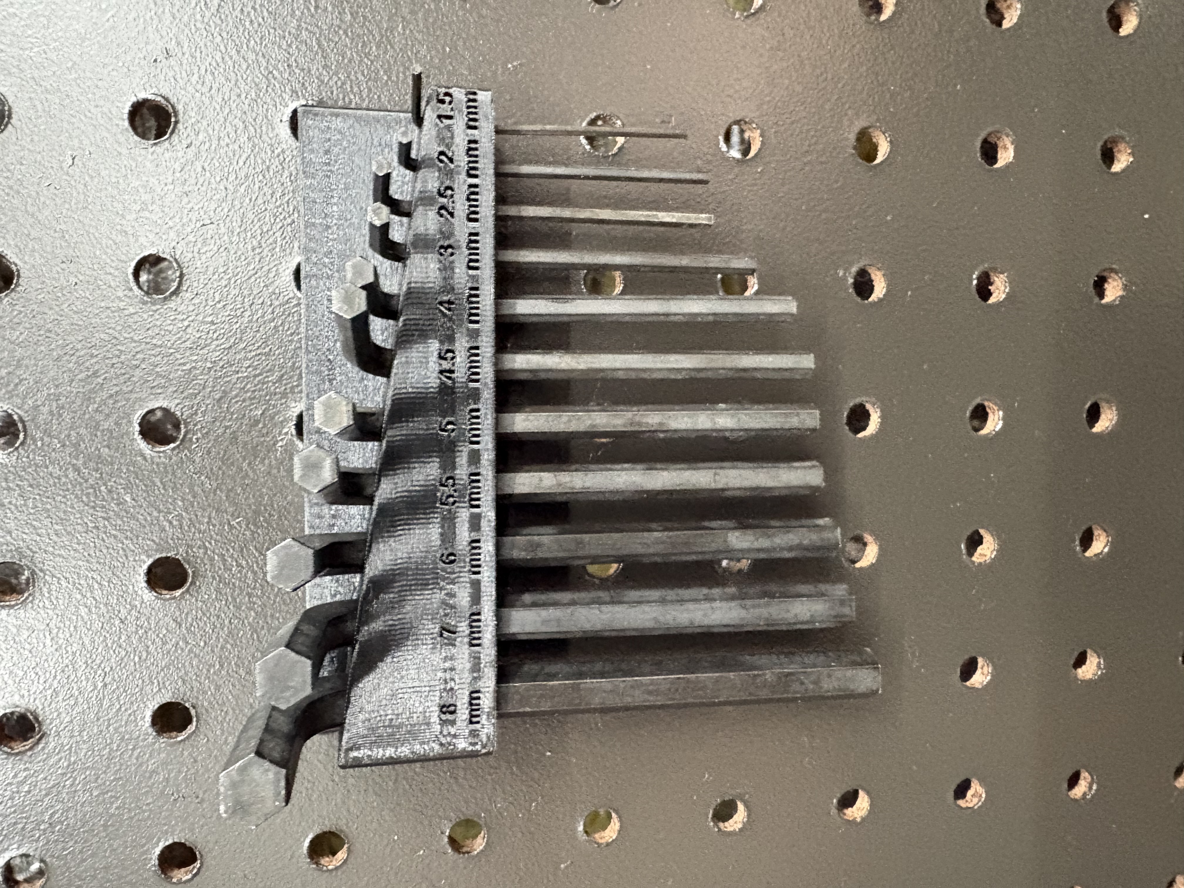 Pegboard Metric Hex Key Holder | Multi-Color Labels