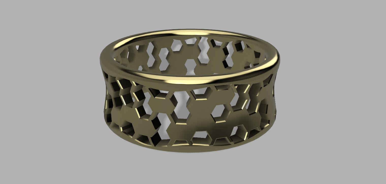Hex Pattern Ring
