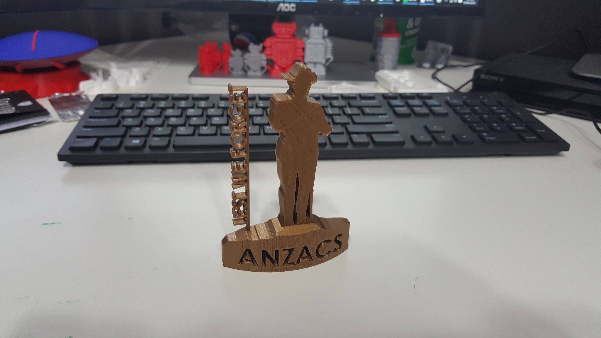 ANZAC remembrance statue