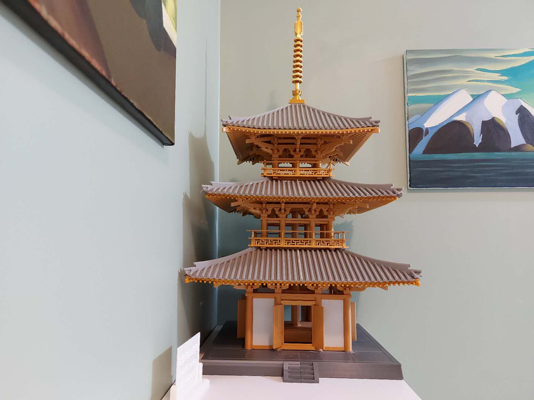 the Model of Hokiji Pagoda, Japan