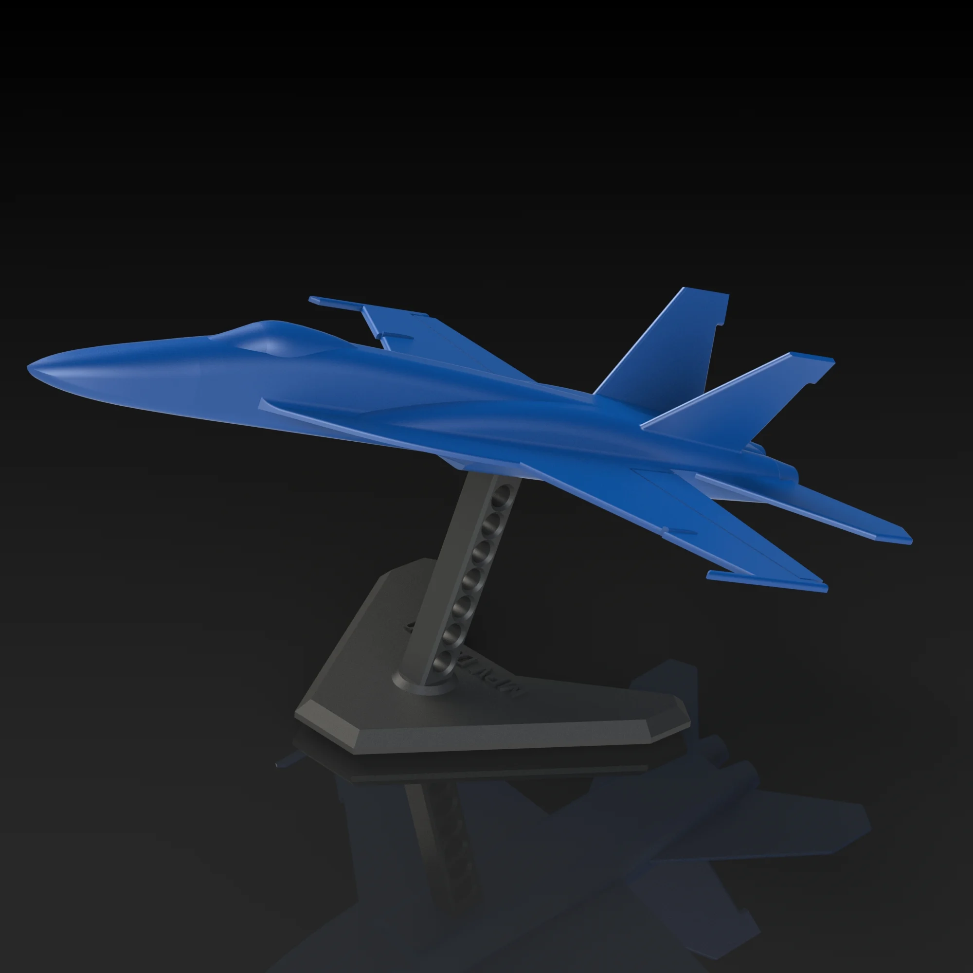 Small scale FA-18 Super Hornet model and stand