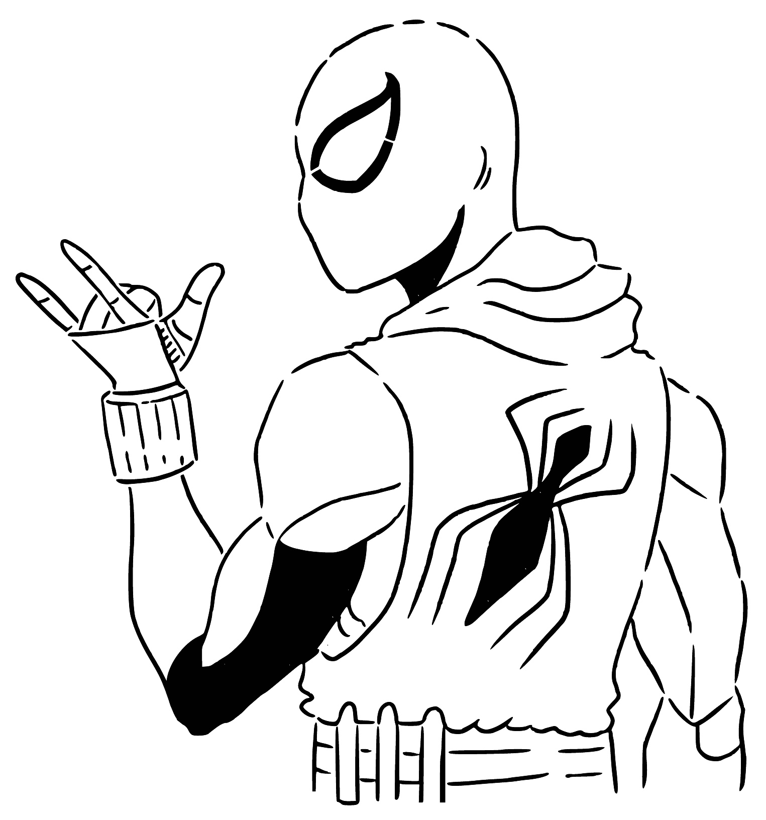 Scarlet Spiderman stencil 2