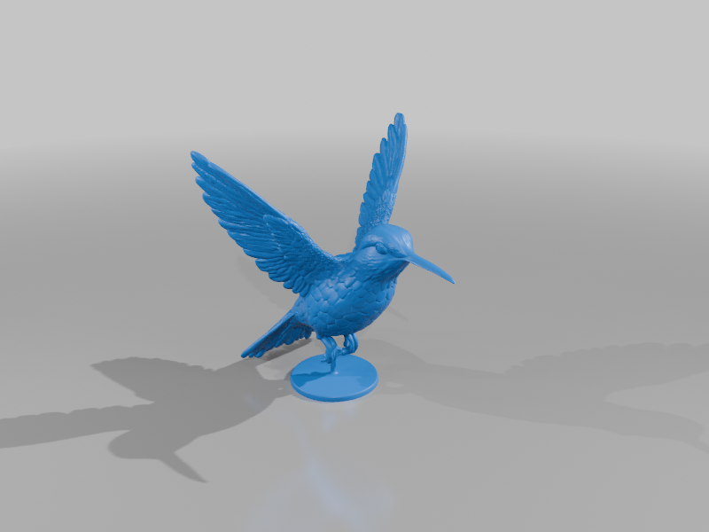 Flying humming bird