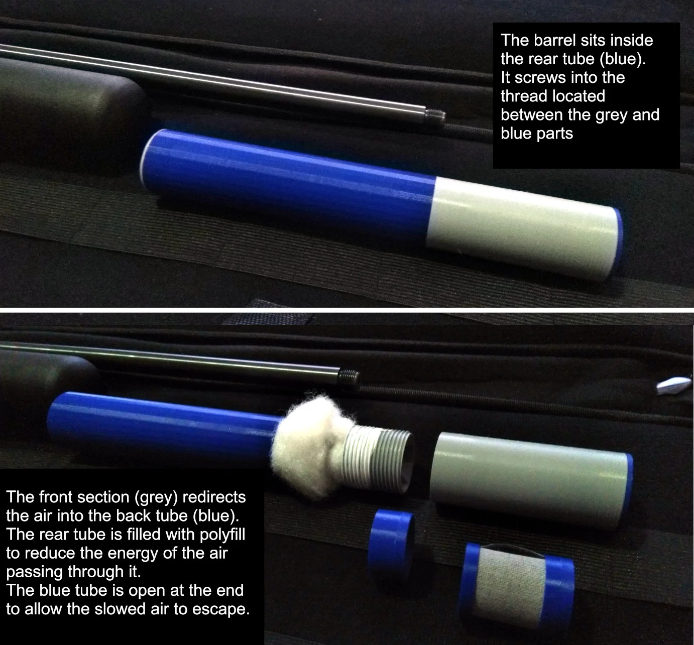 Modular Air Gun / Air Rifle Silencer Moderator Suppressor