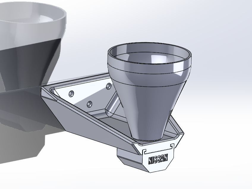 Oil funnel with wallmount - Nissan