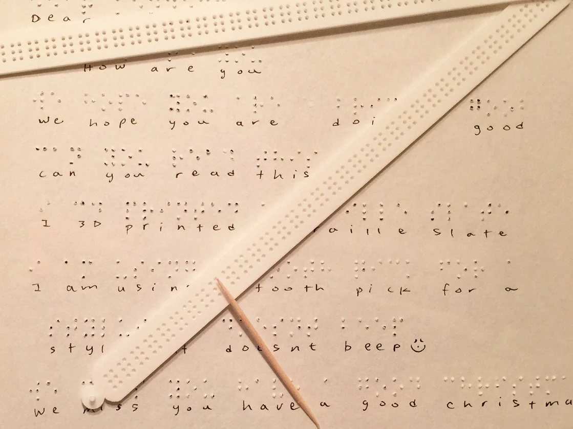 Braille Slate, one line