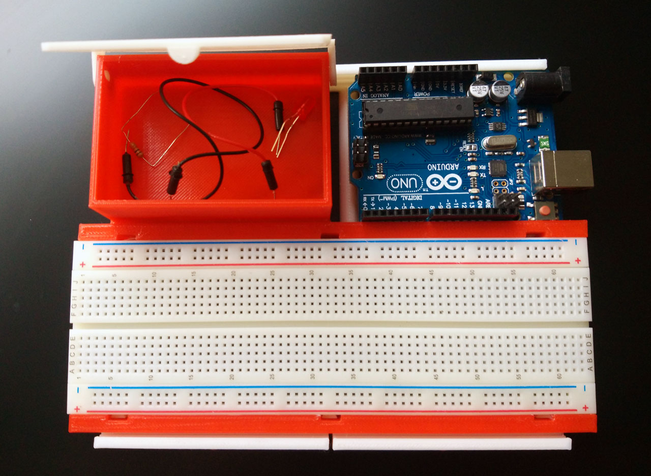 Simple Component Box for Breadboard Spring Vise
