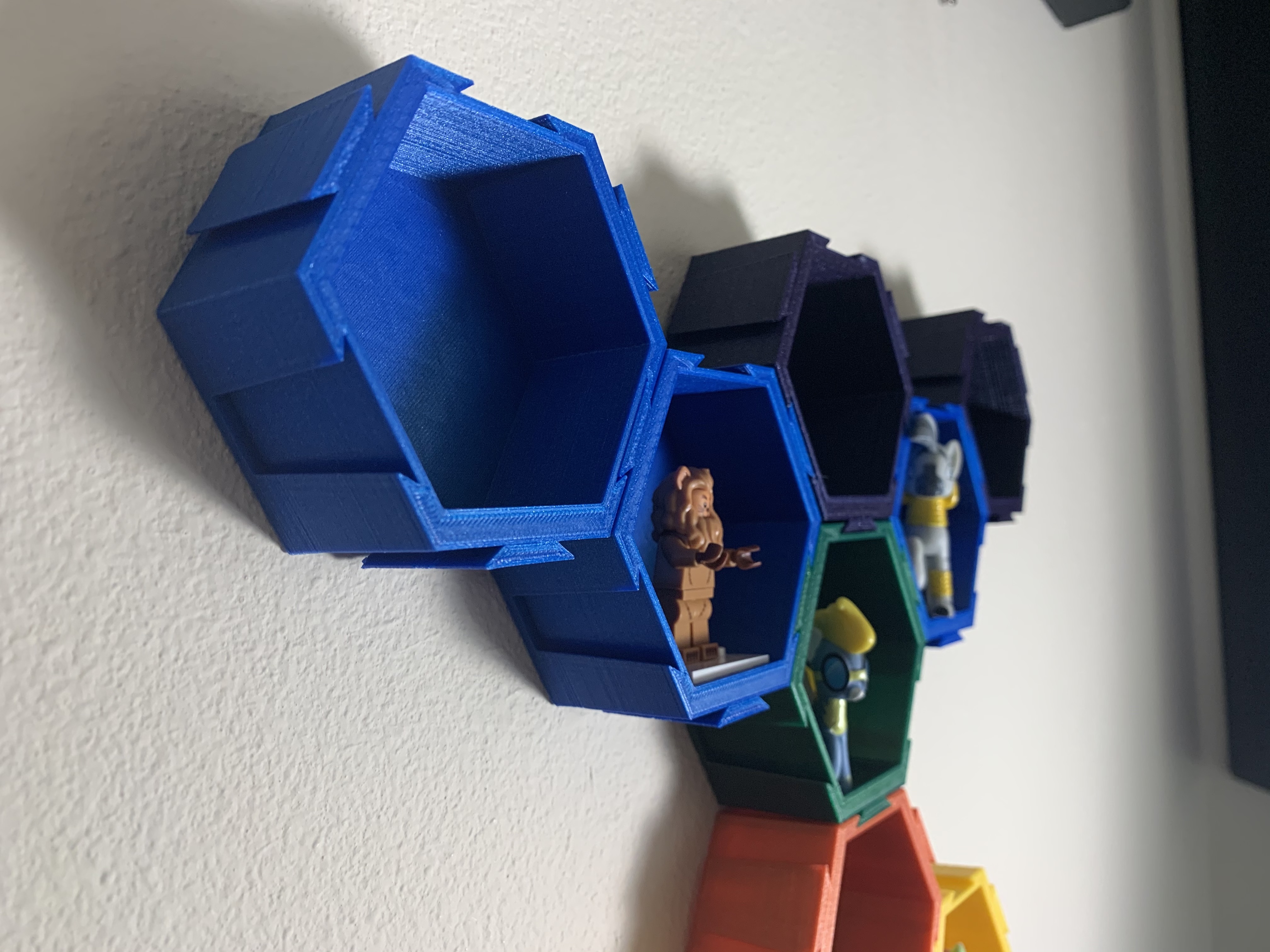 Modular Hexagonal Display Box with Dovetails